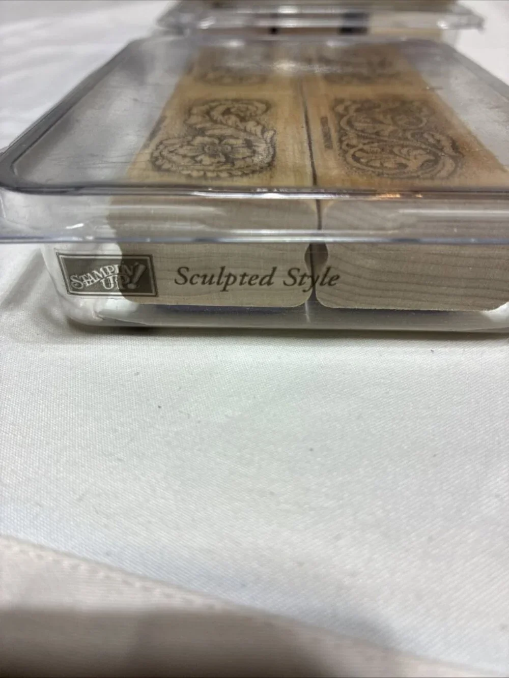 New Factory Sealed 2004 Stampin ‘Up ! “sculpture Style “floral Scroll Set Of 4